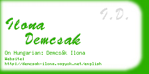 ilona demcsak business card